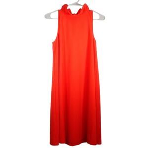 EUC Pomander Place Blythe Red Ruffle Collar Bow Tie Back Dress XS 2568-36